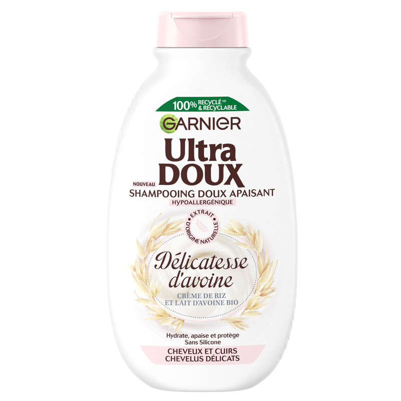 Garnier Ultra Doux Shampooing Délicatesse d'Avoine Crème de Riz 300ml