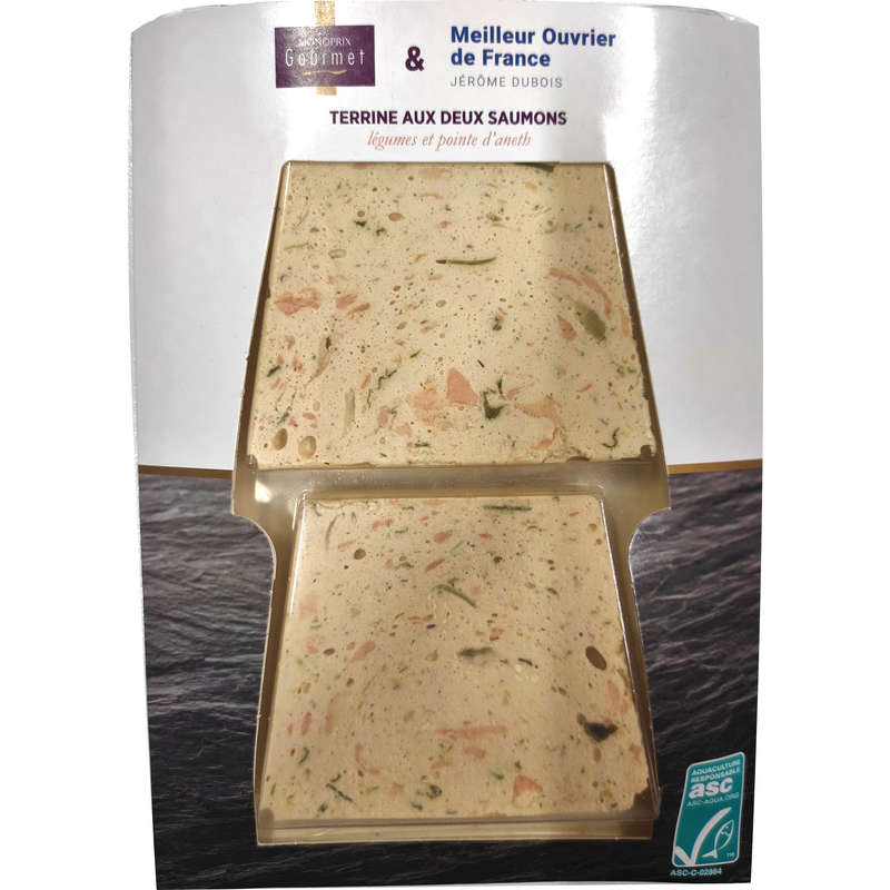 Monoprix Gourmet Terrine de saumon asc 2x60g
