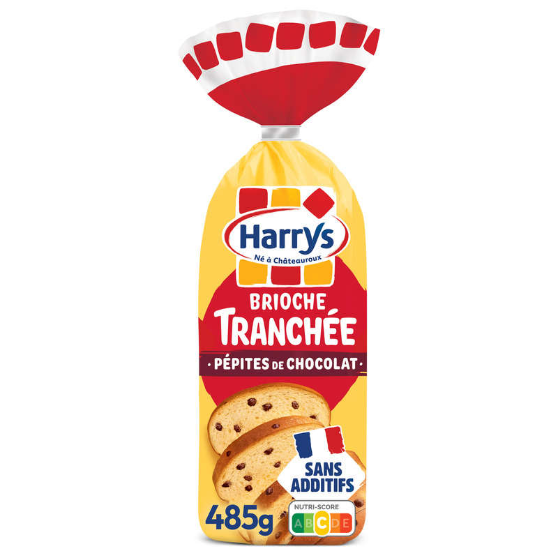 Harrys brioche tranchée pépites de chocolat sans additifs 485g