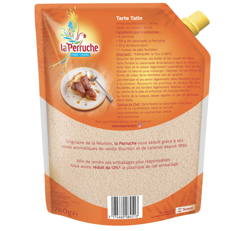La Perruche sucre roux de canne le paquet de 750g