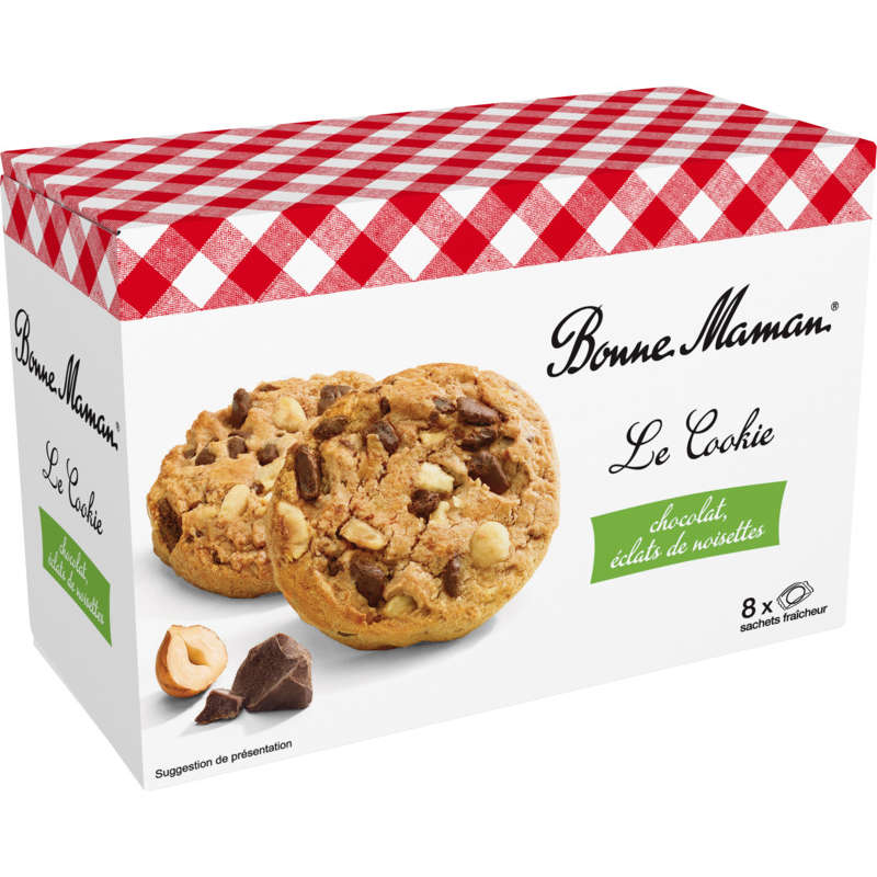 Bonne Maman Cookies chocolat noisettes 225g