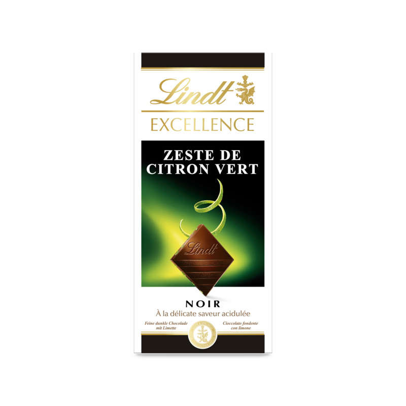 Lindt Excellence Noir Zeste De Citron Vert 100g