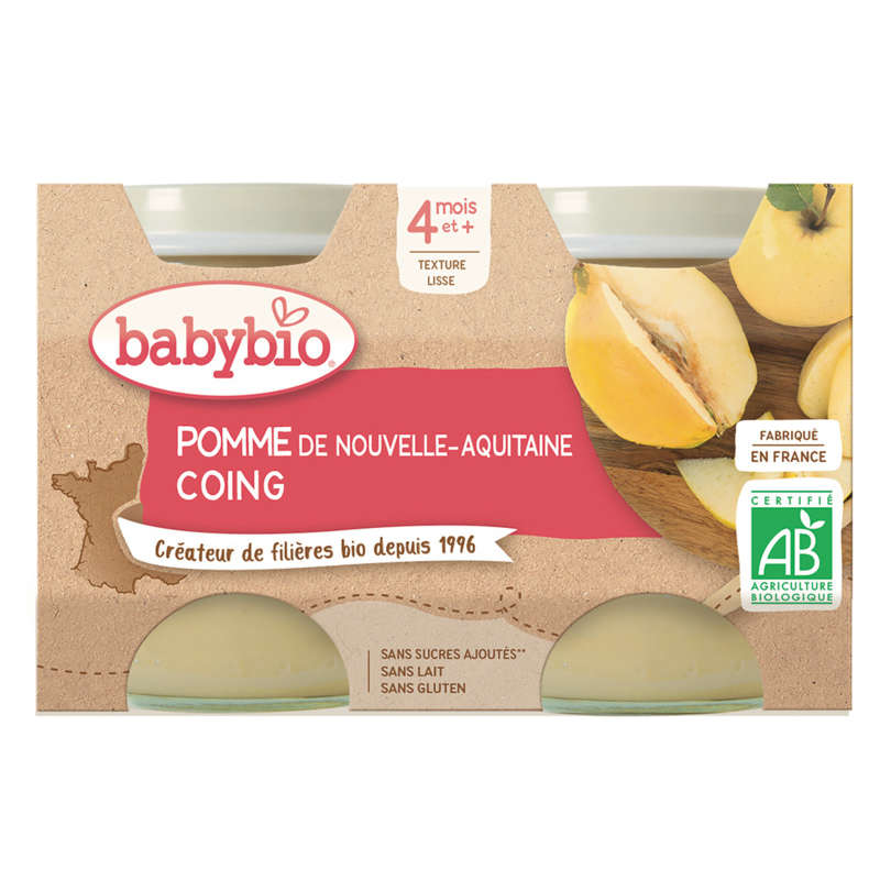 Babybio purée de fruits bio 2x130g