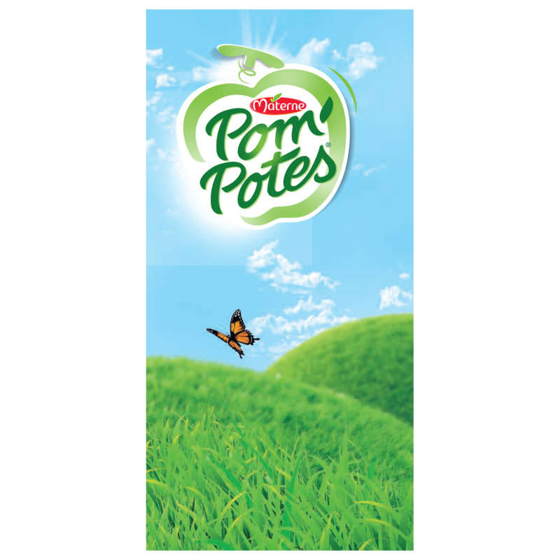 Pom'Potes Classiques mix Pomme, Fraises, Poires Abricots 12x90g