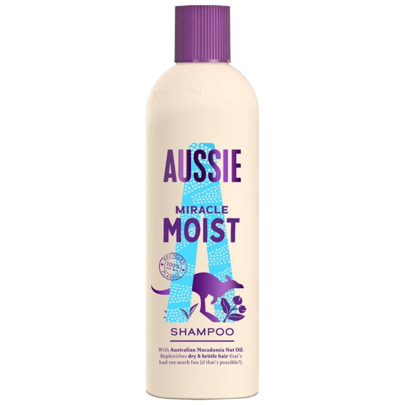 Aussie Miracle Moist Shampoing Hydratant pour Cheveux Secs & Abîmés 300ml