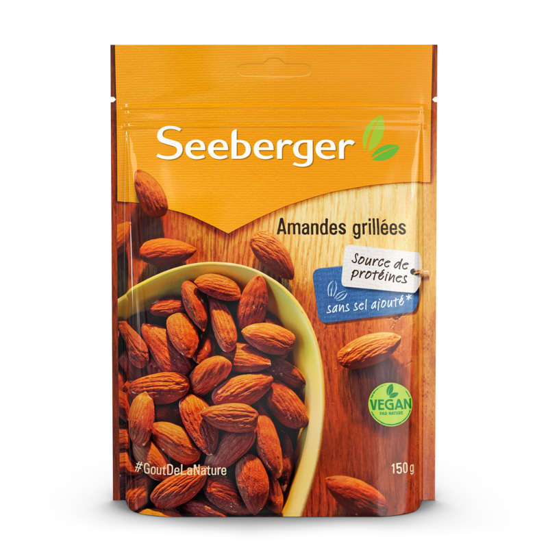 Seeberger Amandes Grillées, Non Salées 150g