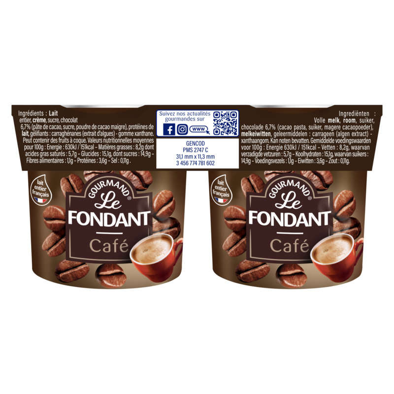 Mamie Nova Crème Dessert Au Café 2x150g