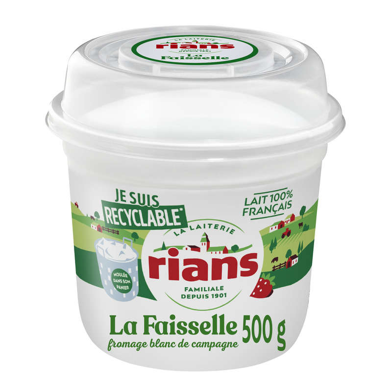 Rians La Faisselle Moulée 6% De Matière Grasse 500g