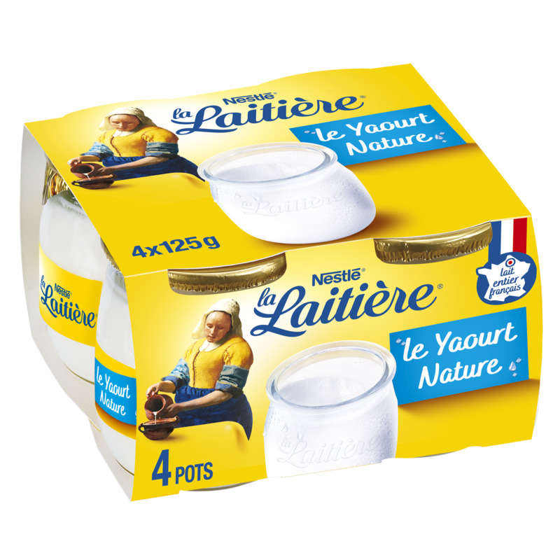 La Laitière Yaourt Nature Le Pack De 4x125g