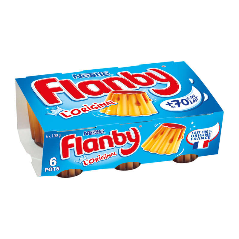 Flanby Flans vanille caramel 6x100g