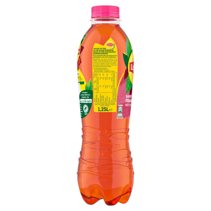Lipton - Ice Tea - Boisson au thé saveur framboise - La bouteille de 1,25L