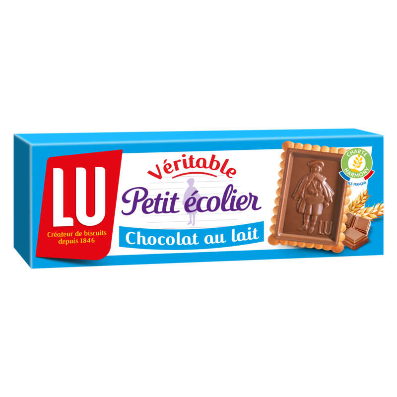 Lu Petit Ecolier Petit Beurre Biscuits nappés de Chocolat au Lait 150g