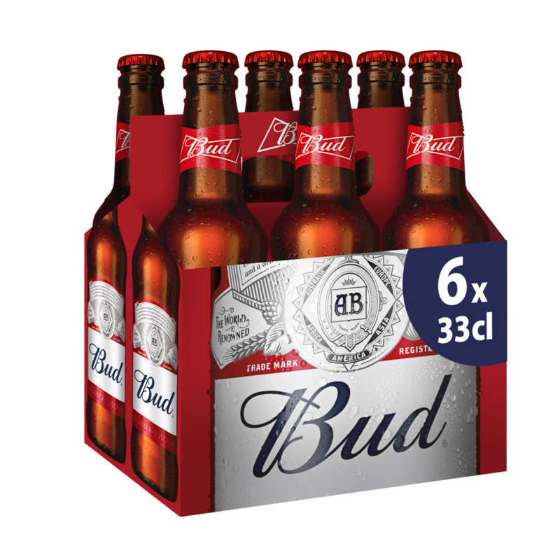 Budweiser Bière malte d'orge 6 x 33cl