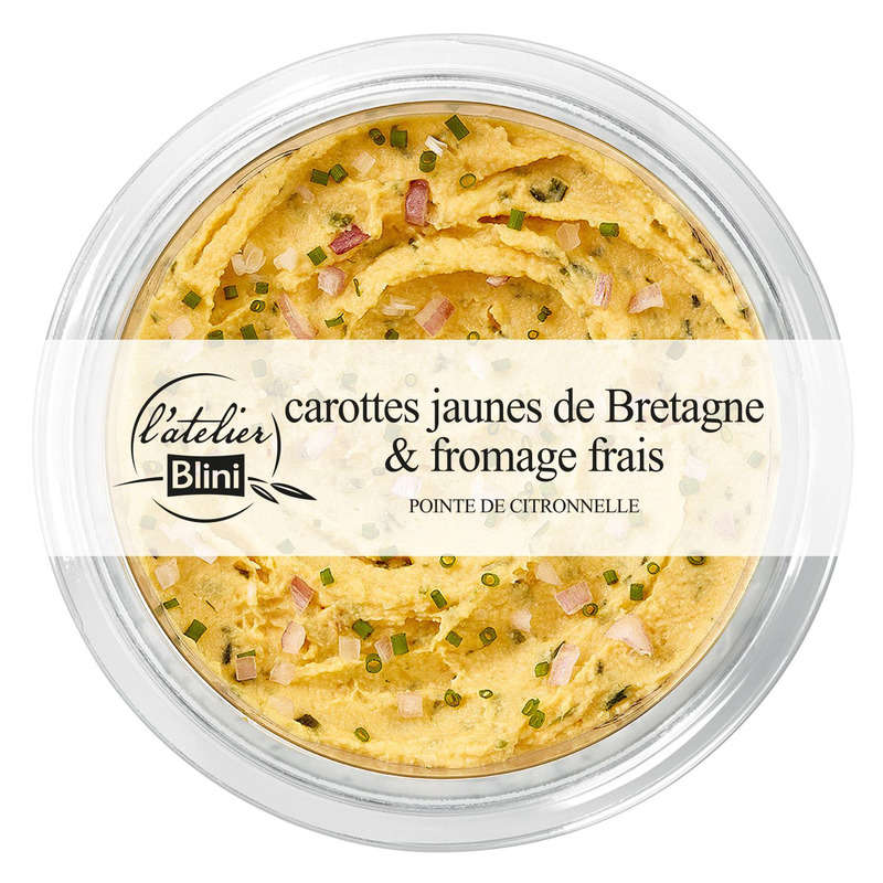 Atelier Blini Tartinade Carotte Jaune & Fromage 175g