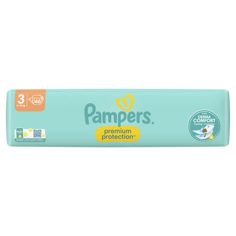 Pampers premium protection taille 3, couches x46, 6kg - 10kg