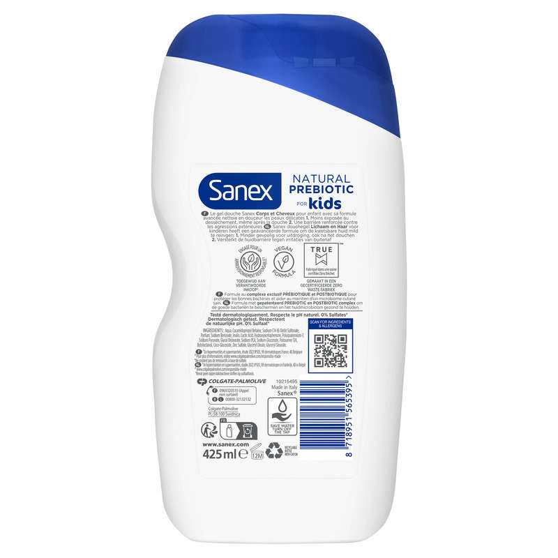 Sanex Gel douche Natural Prebiotic Enfants 425ml