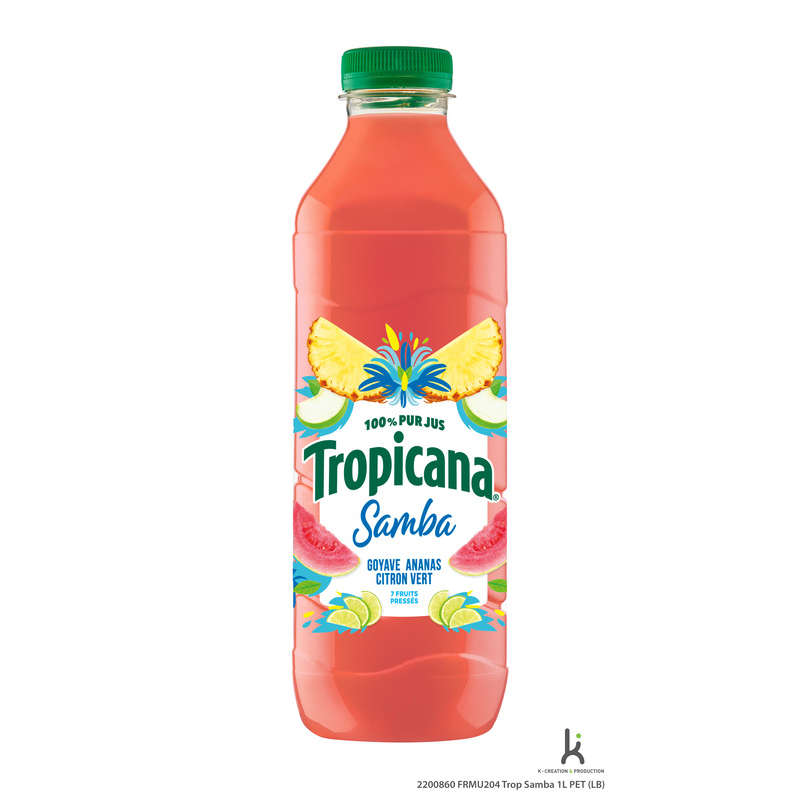 Tropicana Samba Goyave Ananas Citron Vert 1L