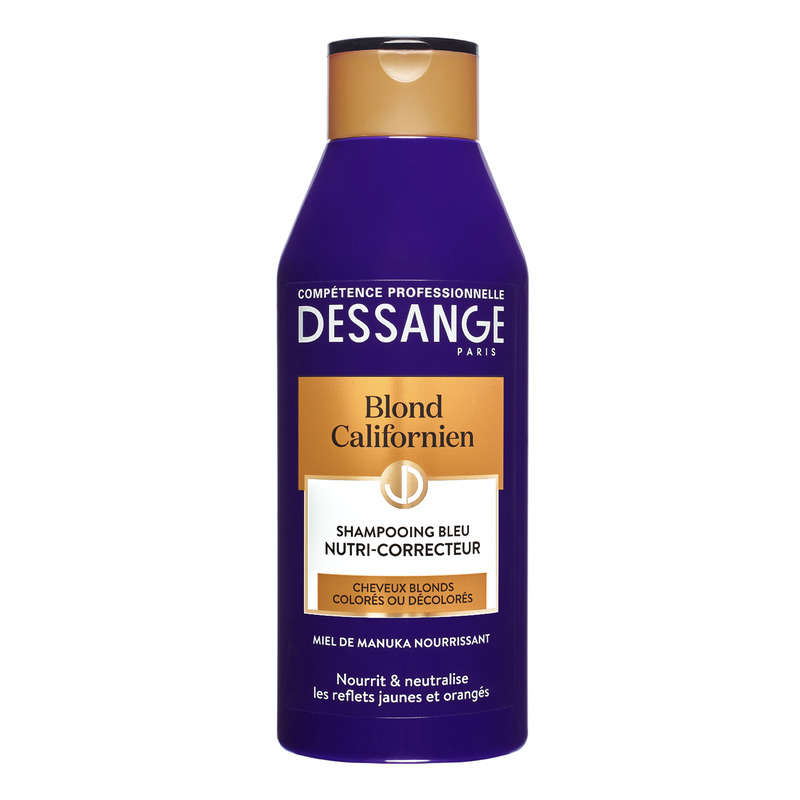 Dessange Nutri-correcteur Shampooing Bleu Cheveux Blonds Colorés 250ml