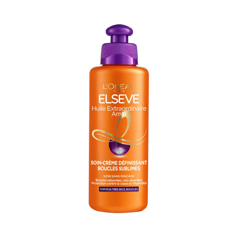 L'Oréal Paris Elseve Huile Extraordinaire Amla Soin Crème Boucles Sublimes Cheveux Secs et Bouclés 200ml