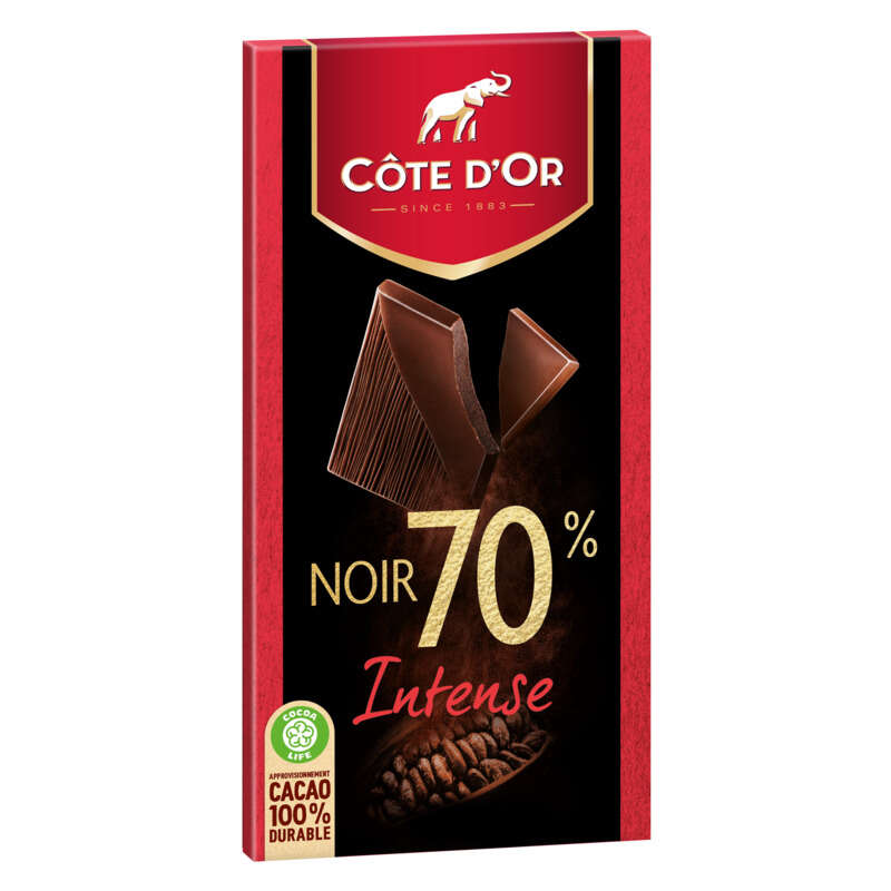 Côte D'Or Tablette Chocolat Noir 70% Intense 100g