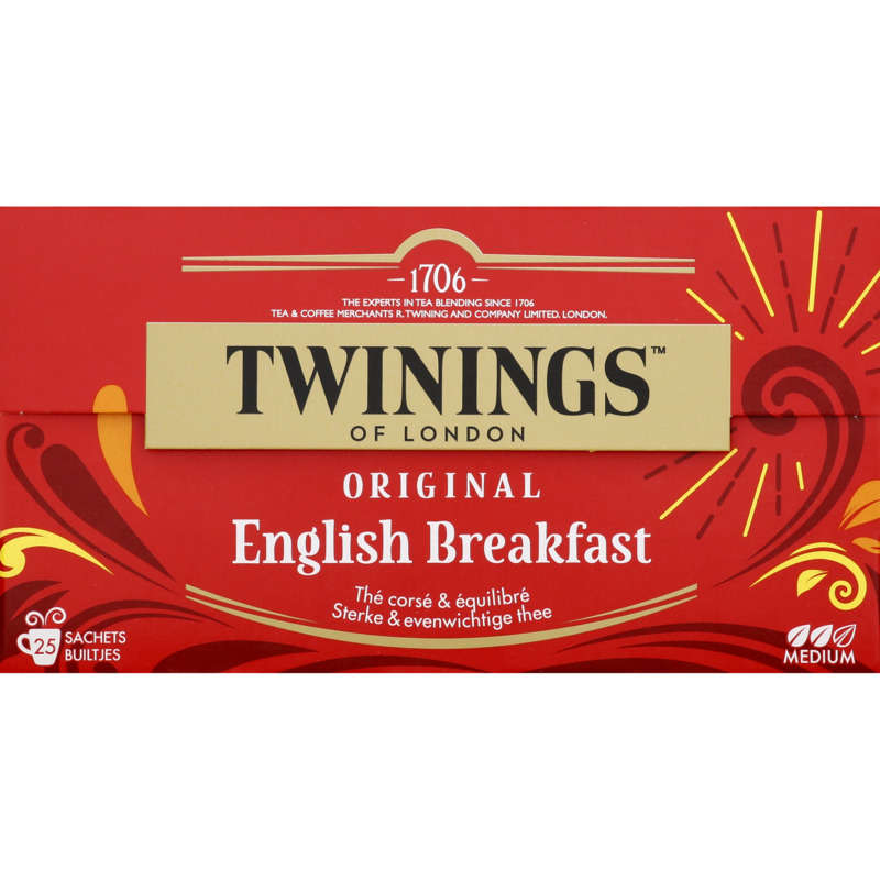 Twinings Thé Original English Breakfast 25 Sachets 40g