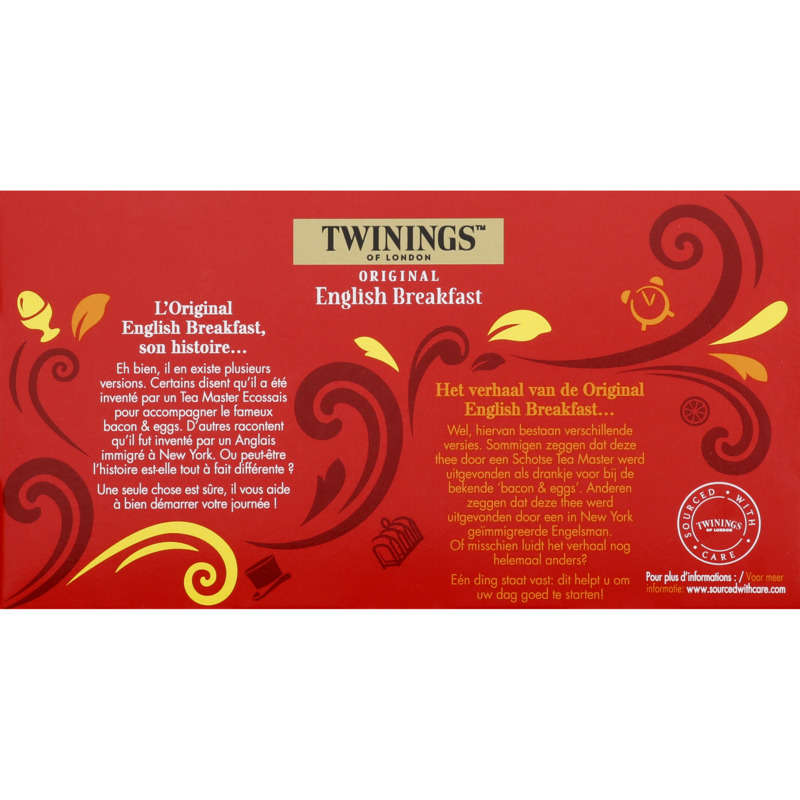 Twinings Thé Original English Breakfast 25 Sachets 40g