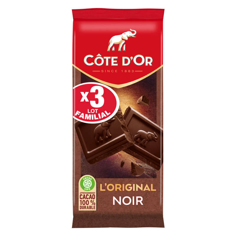 Côte d'Or L'Original Tablette chocolat noir 3x100g