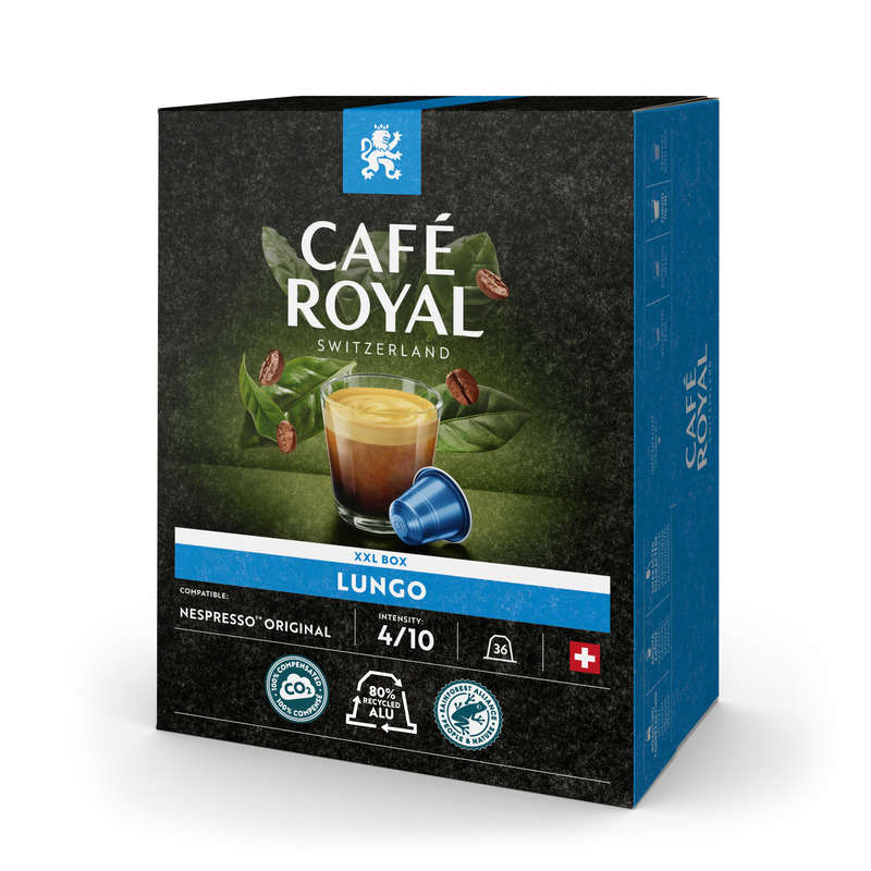 Café Royal Switzerland Capsules Café Lungo Intensité 4/10 X 36