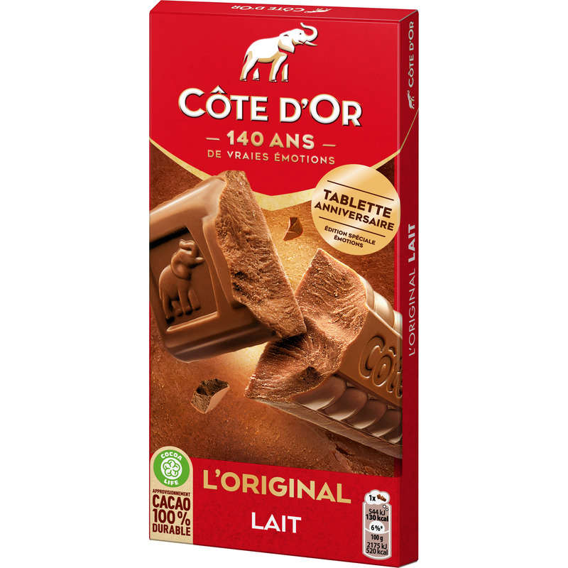 Côte D'Or L'original Tablette Chocolat Au Lait 200g