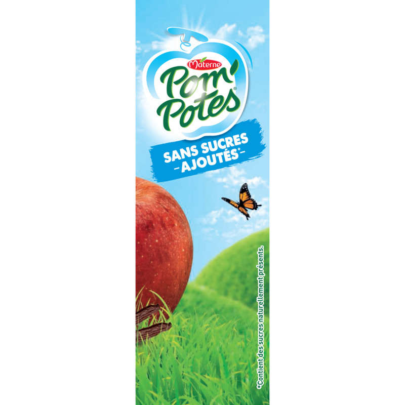 Pom'Potes Compote Pommes, Poires, Vanille 4x90g