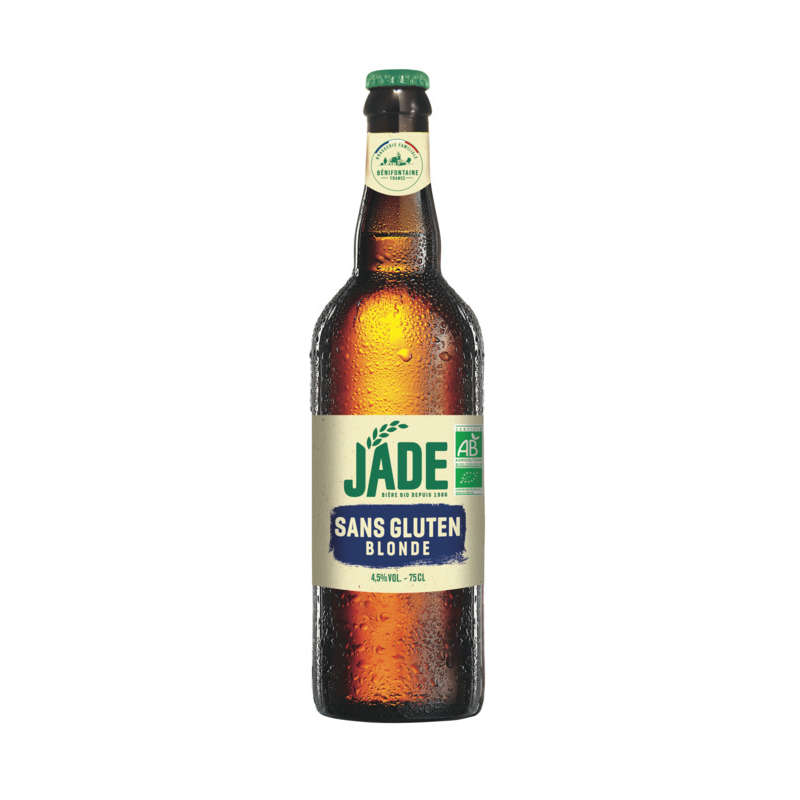 Jade Bière Blonde Bio Sans Gluten 4,5% 75cl