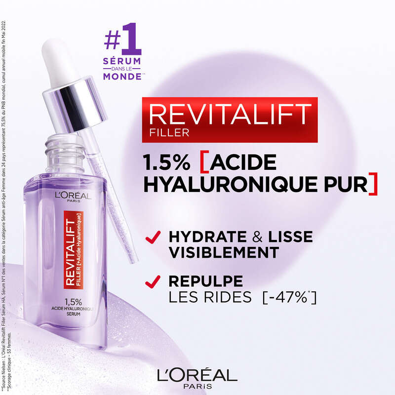 L'Oréal Paris Revitalift Filler Sérum Anti-Rides Acide Hyaluronique 30ml