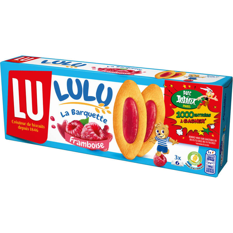 Lu Lulu La Barquette Biscuits Framboise 120g