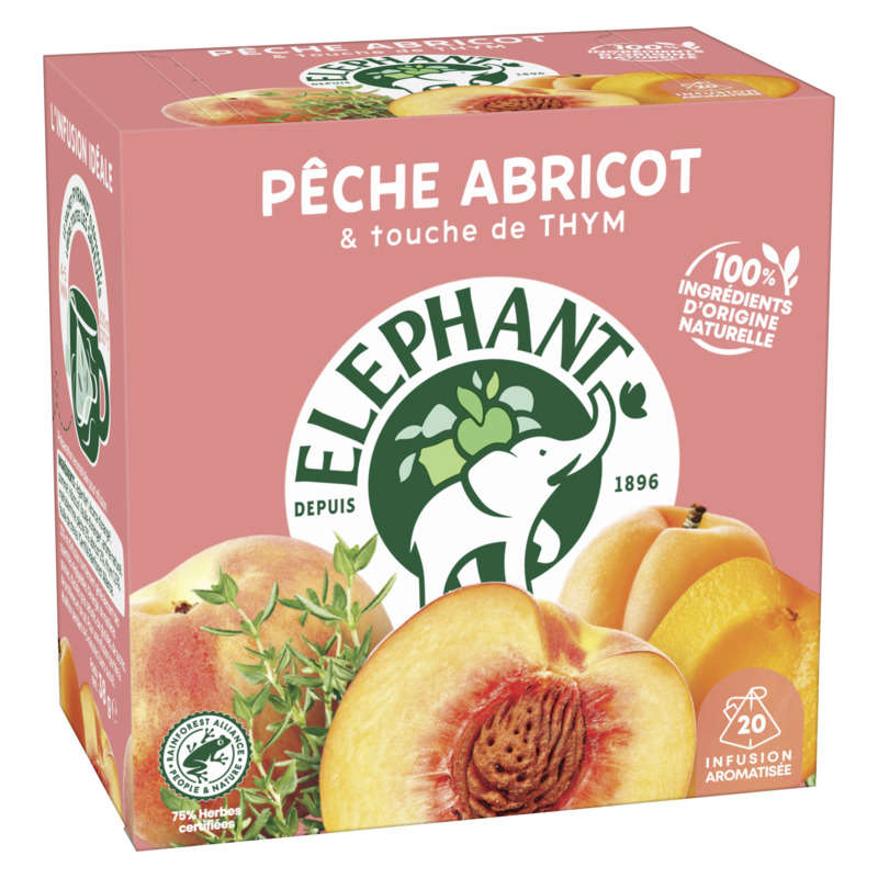 Elephant Infusion Pêche Abricot Thym & Touche de Thym x20