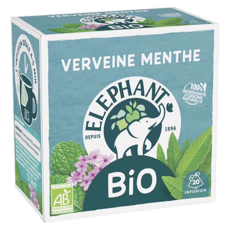 Elephant Infusion Bio Verveine Menthe x20