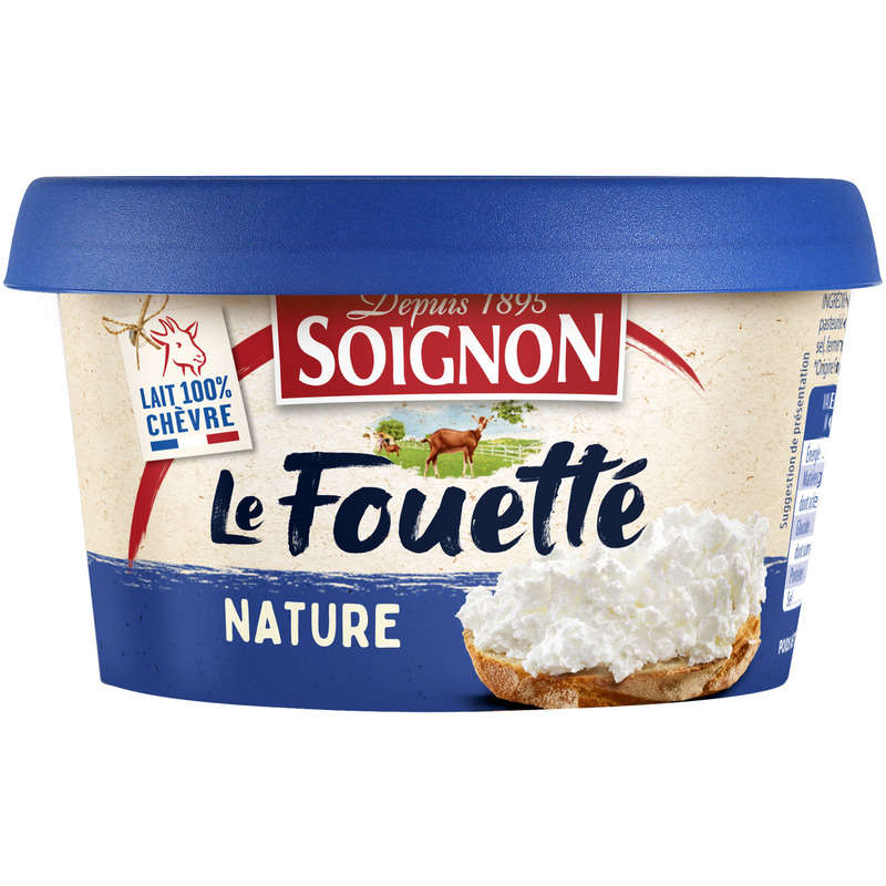 Soignon Fouetté De Chèvre Nature 140g