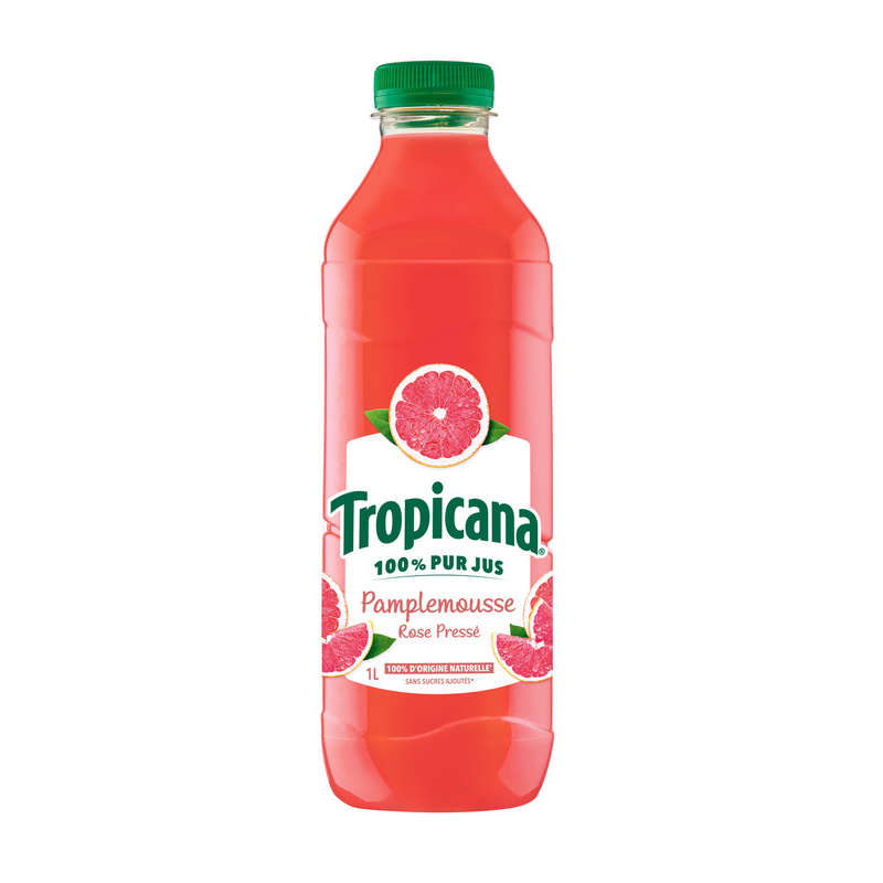 Tropicana Pur Jus de Pamplemousse Rose la Bouteille de 1L