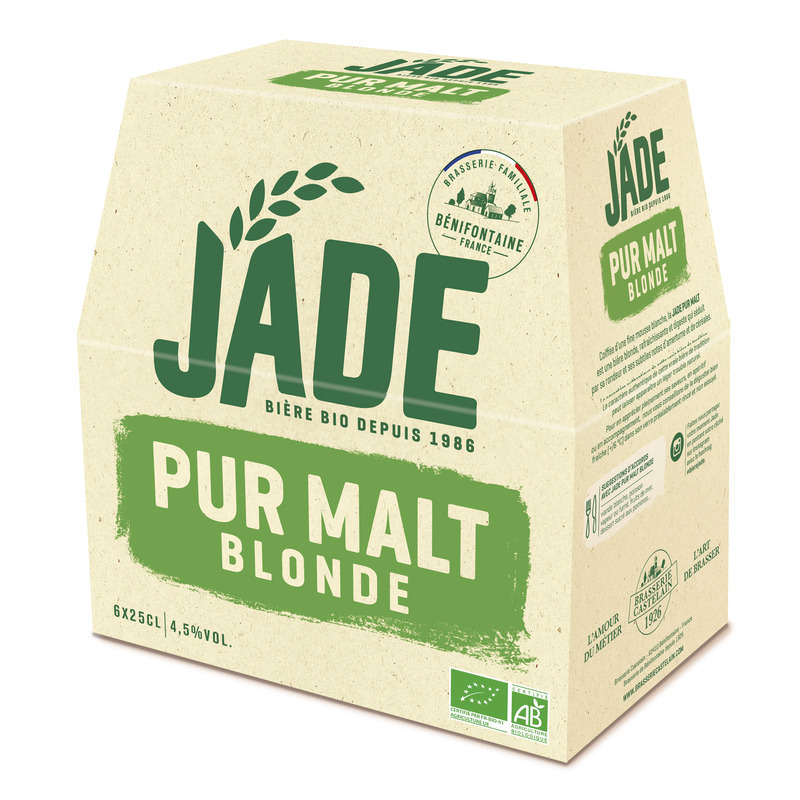 Jade Bière Blonde Bio 4°5 6x25cl