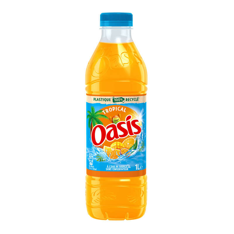 Oasis Tropical Boisson Aux Fruits Plate La Bouteille De 1L