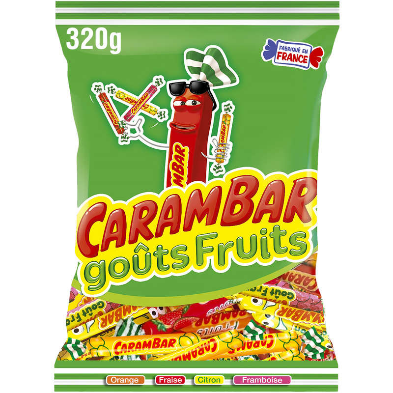 Carambar Goût Fruits Colorants Naturels 320g