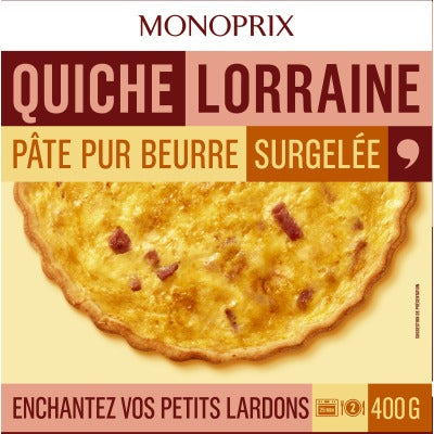 Monoprix quiche lorraine pur beurre 400g