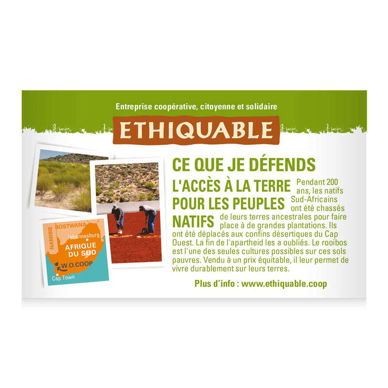 Ethiquable Rooibos Afrique Du Sud sans Théine Bio 40g