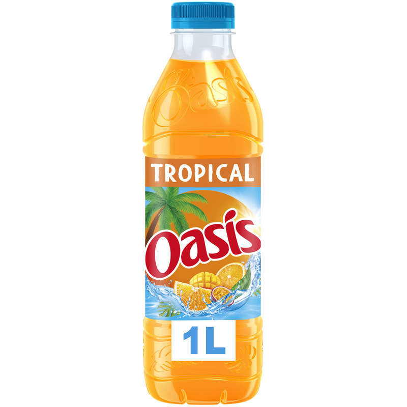 Oasis Tropical Boisson Aux Fruits Plate La Bouteille De 1L