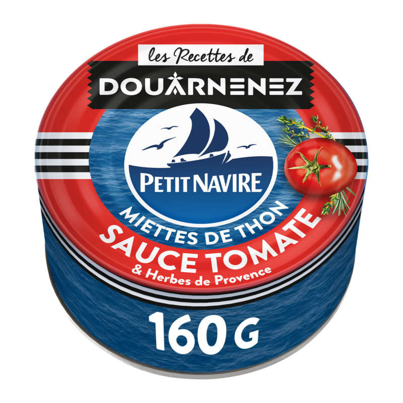 Petit Navire Miettes de Thon Tomates & Herbes de Provence 160g