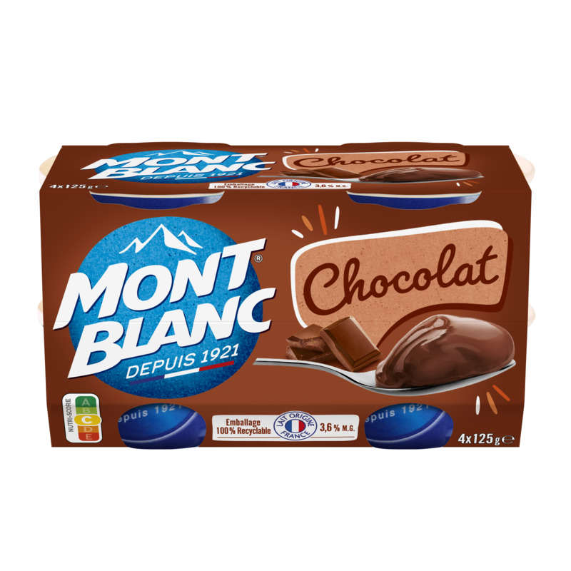 Mont Blanc Crème Dessert Chocolat 4x125g