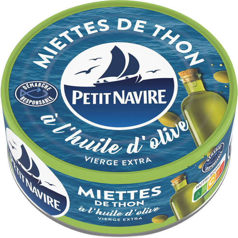 Petit Navire Miettes de Thon d'Huile d'Olive Vierge Extra 160g