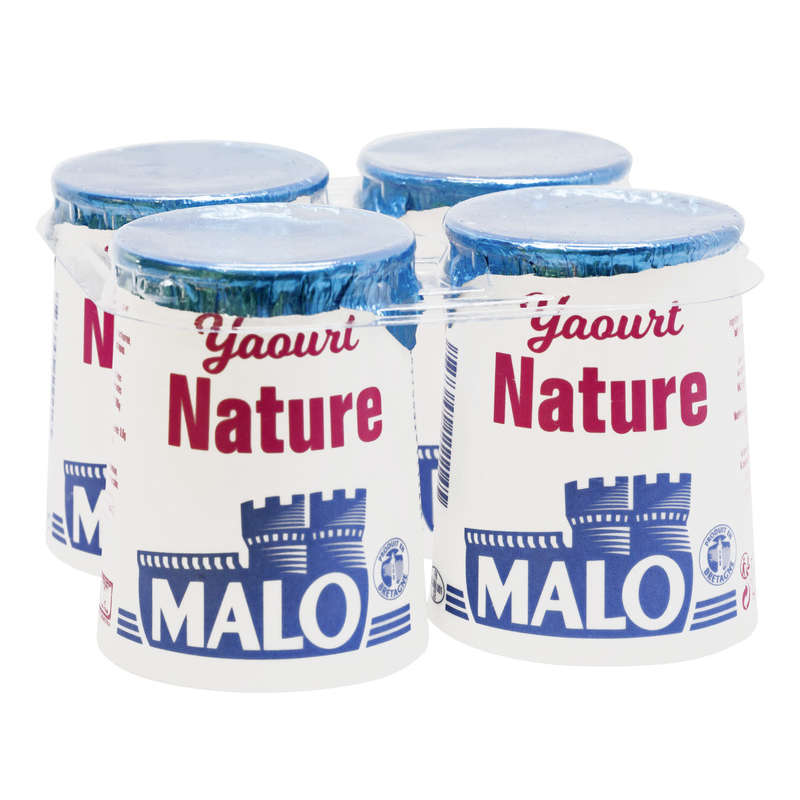 Malo Yaourt nature pot carton 4x125g