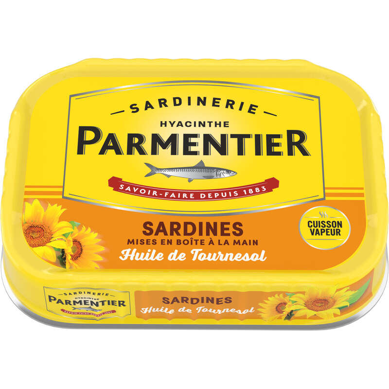 Conserverie Parmentier Sardines à l'Huile de Tournesol 135g