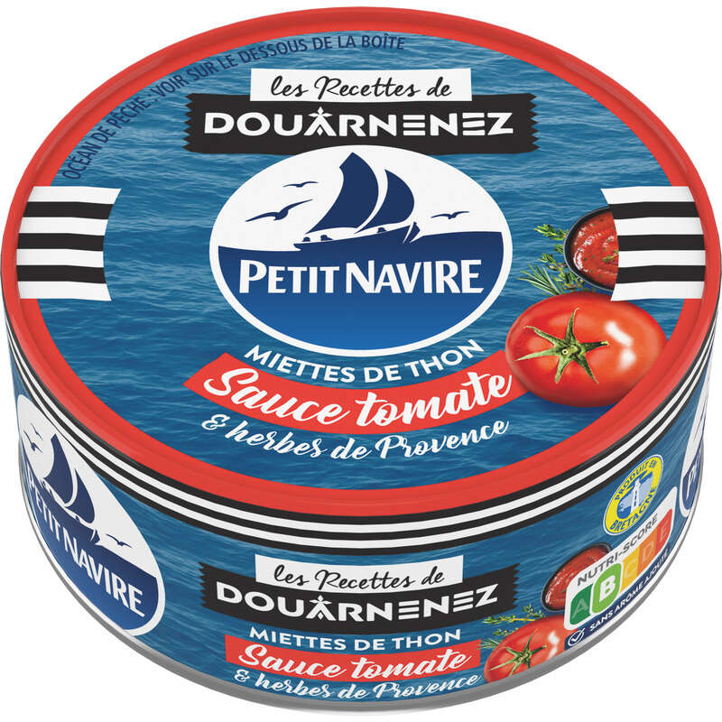 Petit Navire Miettes de Thon Tomates & Herbes de Provence 160g