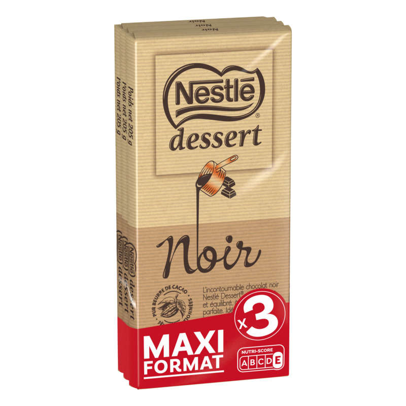 Nestlé Dessert Chocolat Noir 3x205g